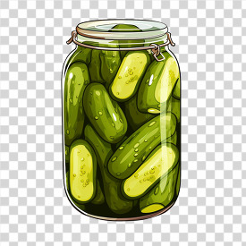 glass jar of whole and half pickles