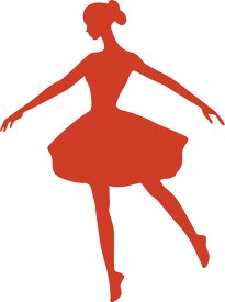 graceful ballet dancer in elegant silhouette