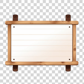 graphic design of an unmarked white wooden sign with a border