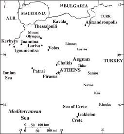 Greece country map gray color