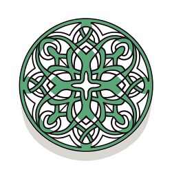 green black celtic knot pattern clip art