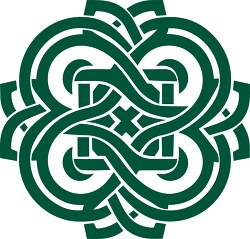 green celtic knot design symbol