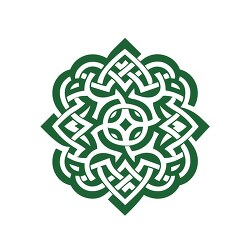 green celtic knot symbol design clip art