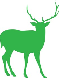 green deer silhouette clipart