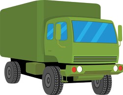 green military truck vehicles clipart