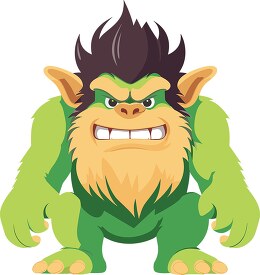 green troll with an angry face