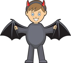 halloween devil bat costume clipart