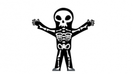 halloween skeletal animated clipart