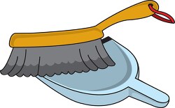 hand broom and dustpan clipart
