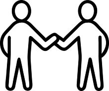 handshake icon symbolizing cooperation or partnership