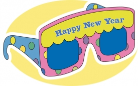 happy new year party glasses clipart