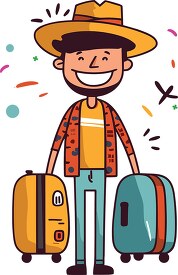 happy person traveling