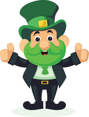 happy st patricks character wearing green hat
