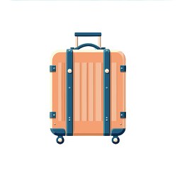 hard shell travel suitcase clipart