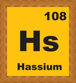 hassium periodic chart clipart