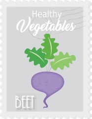 healthy vegetable the beet stamp style