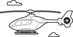 helicopter with rotating blades printable black outline clipart