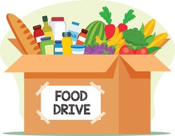 holiday food drive charity clipart