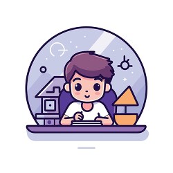 homework icon style clipart