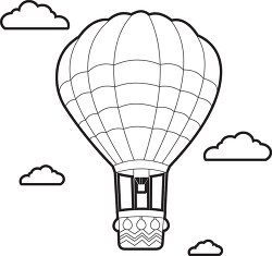 hot air balloon light aircraft with wicker basket printable