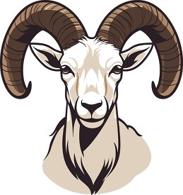 ibex with distinctive curved horns