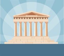 illustration of a ancient greek temple with columns
