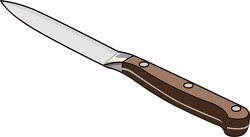 illustration of a knife with a wooden handle clip art