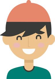 illustration of a smiling boy with a red cap