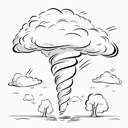 illustration of a tornado in motion