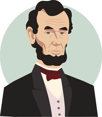 illustration of abraham lincoln wearing suit with bow tie