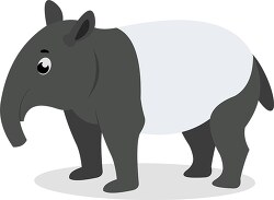 illustration of cartoon style tapir