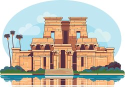 illustration of the ancient egyptian temple of isis copy