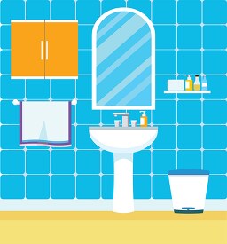 illustration of wash basin bathroom vector clipart