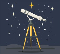 image of a telescope on a tripod under a night sky with stars