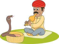indian snake charmer clipart