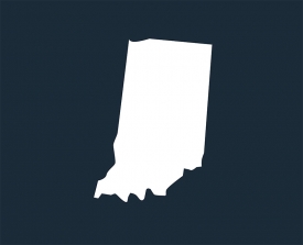 indiana state map silhouette style clipart