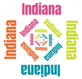 Indiana text design logo