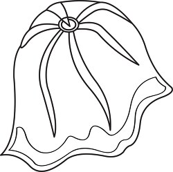 jelly fish black outline clipart 39