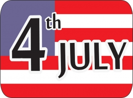 july 4 label clipart