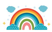 kids friendly rainbow clip art