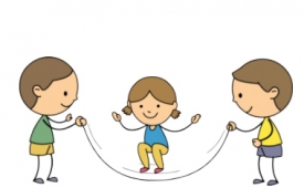 kids jumping rope animated