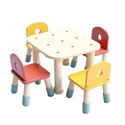 kindergarten table and chairs 3d style