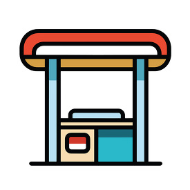kiosk icon style clip art