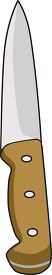 knife with a wooden handle clip art