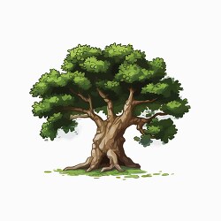 large green oak tree clip art