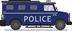 large police mobile command center van gray color clipart