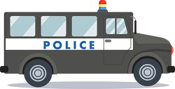 large police van transportation clipart