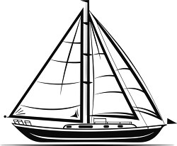 large-sailboat-black-outline
