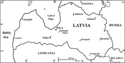 Latvia country map black white