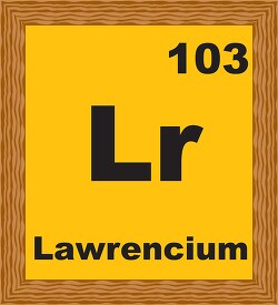 lawrencium periodic chart clipart